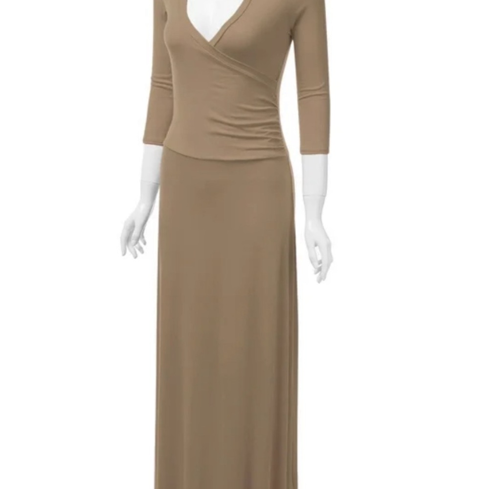 Elegant Taupe Maxi Dress